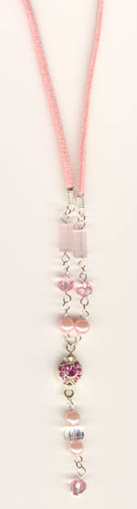 sieraad veter hang pink roze